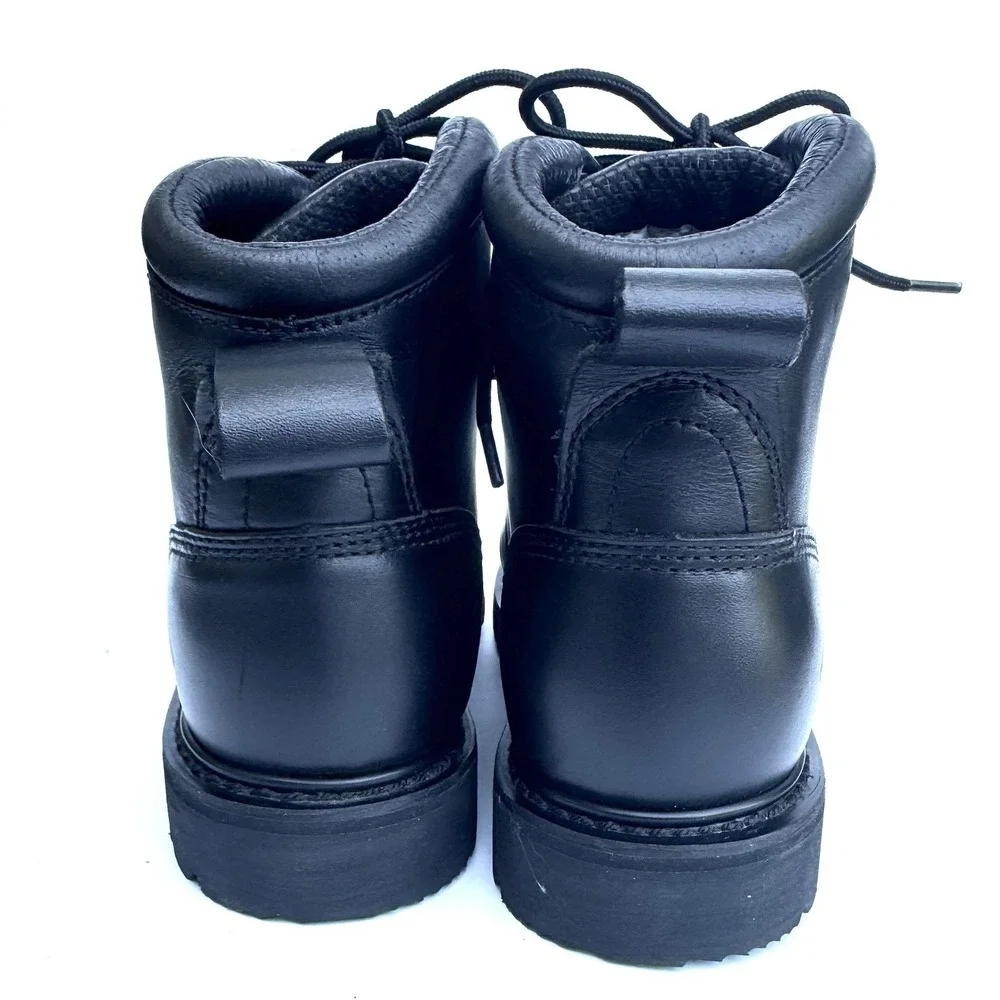 Lehigh Safety Shoes 4771 Steel Toe Work Boots Size 5 XW / 6E Black Leather‎ NWT